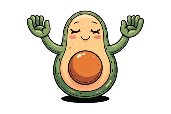 Download Yoga Avocado PNG Sublimation - Avocado Collection