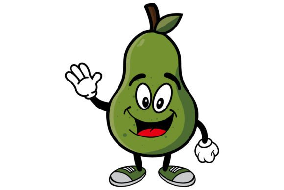 Download Smiling Avocado Cartoon Mascot Characte - Avocado Collection