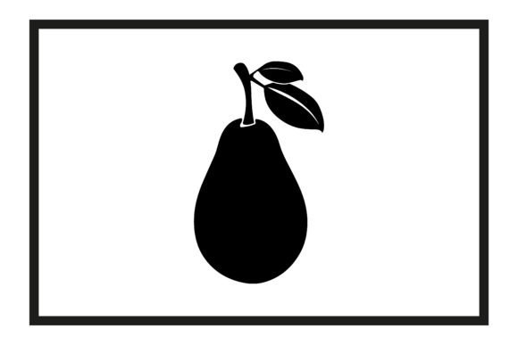 Download Avocado Black Silhouette Clipart - Avocado Collection