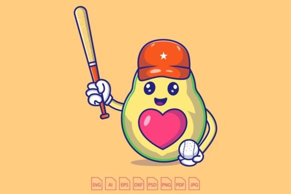 Download Avocado Holding Baseball Stick - Avocado Collection