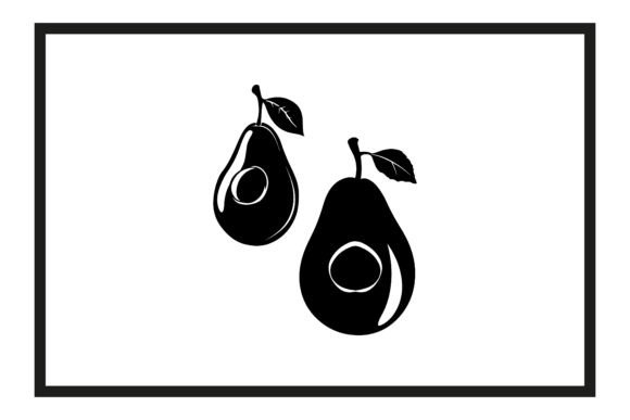 Download Avocado Black Silhouette Clipart - Avocado Collection