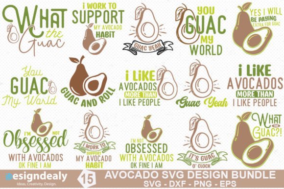 Download Avocado SVG Bundle - Avocado Collection