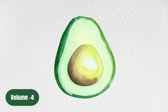 Download Watercolor Avocado Clipart Volume –4 - Avocado Collection