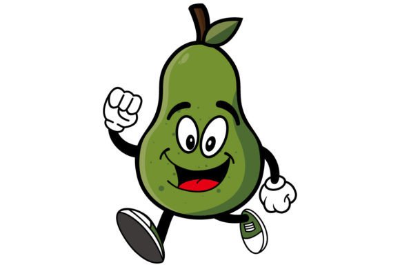 Download Smiling Avocado Cartoon Mascot Character - Avocado Collection