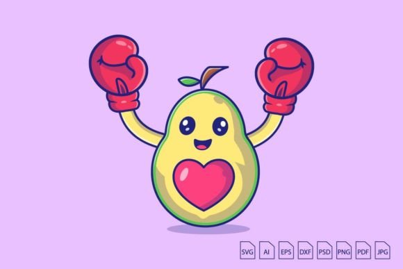 Download Avocado with Boxing Gloves - Avocado Collection
