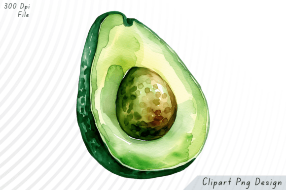 Download Watercolor Avocado PNG Clipart - Avocado Collection
