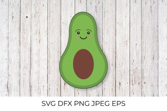 Download Cute Cartoon Avocado. - Avocado Collection