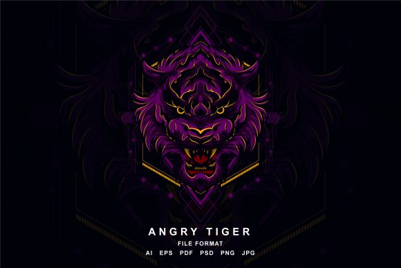 Download Angry Tiger Vector Illustration - Tiger vector Collection