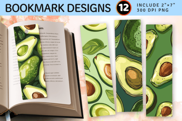 Download Avocado PNG Bookmark Design - Avocado Collection