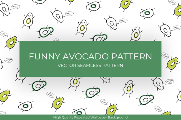 Download Funny Avocado Seamless Pattern 🥑 - Avocado Collection
