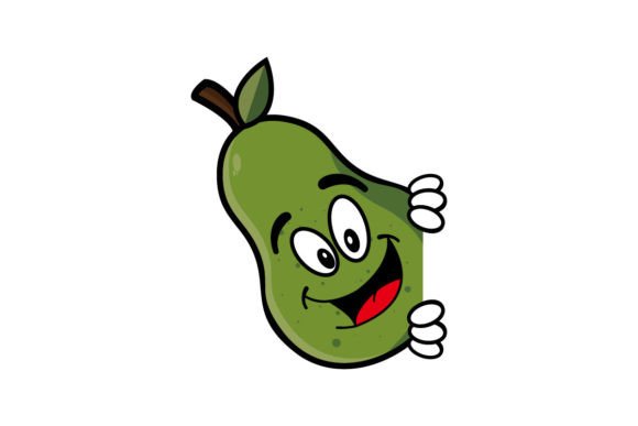 Download Cute Smiling Avocado Cartoon Character - Avocado Collection