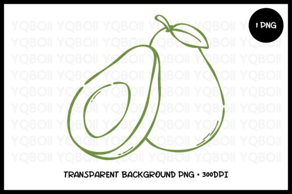 Download Hand Drawn Avocado PNG - Avocado Collection