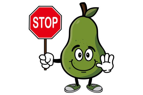 Download Smiling Avocado Cartoon Mascot Character - Avocado Collection