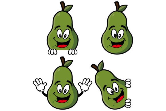 Download Smiling Avocado Cartoon Mascot Character - Avocado Collection